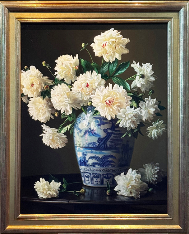 Shades of Cream, Blue, and Carmine - Image 2 of 3