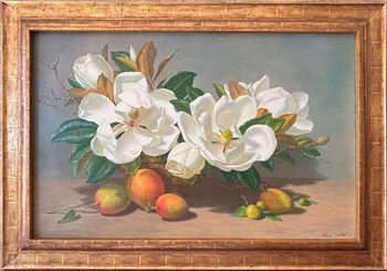 Still life of Magnolia and Mangos