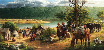 Post and King Beaver at Fort Duquesne