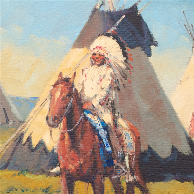 Chief at the Camp by Sheryl Bodily - Image 3 of 4