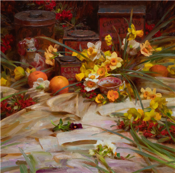 Daffodils and Tea Tins