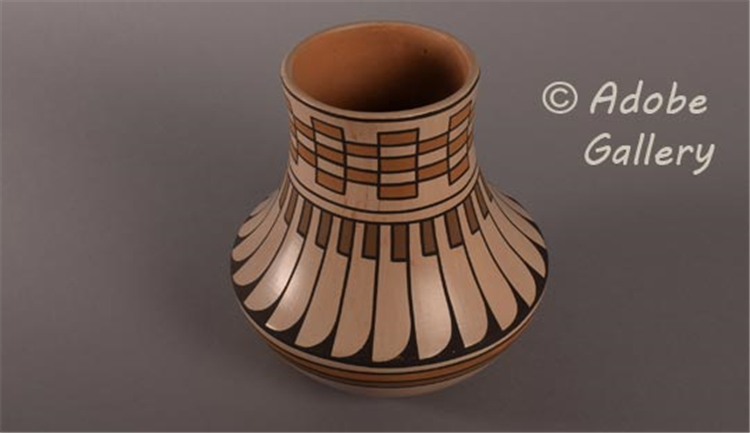 San Ildefonso Large Polychrome Jar by Blue Corn - Image 2 of 4