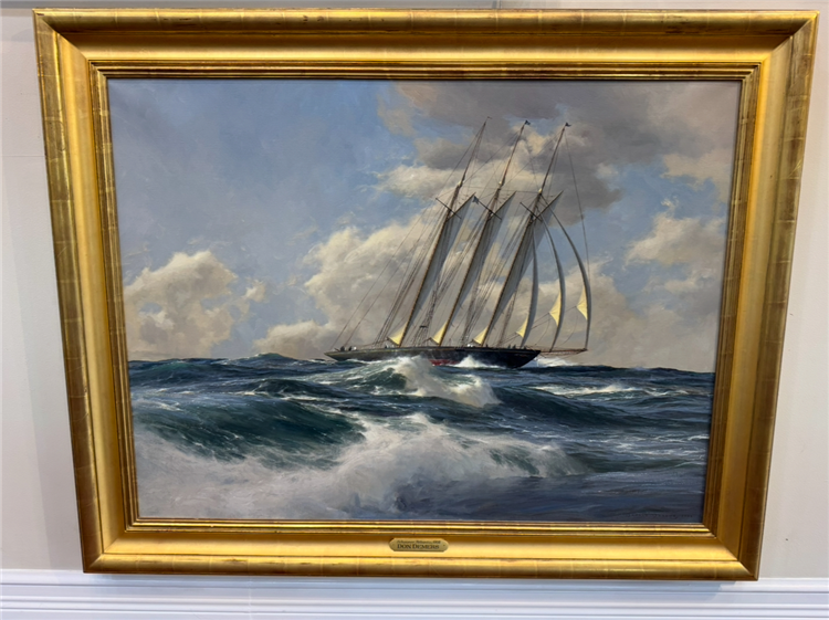 The Schooner Yacht ATLANTIC Racing Across The Atlantic 1905 - Image 3 of 4