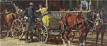 Horse and Cart - Image 1 of 2