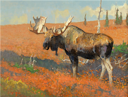 Bob Kuhn (1920-2007), Prime Time, acrylic on board, 13 3/4 X 17 3/4", SOLD: $102,000
