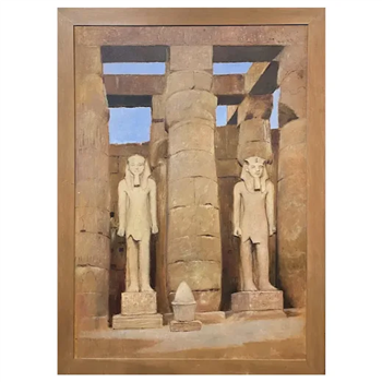 Ramses Statues at Luxor Temple, Karnak, c.1920 - Image 1 of 4
