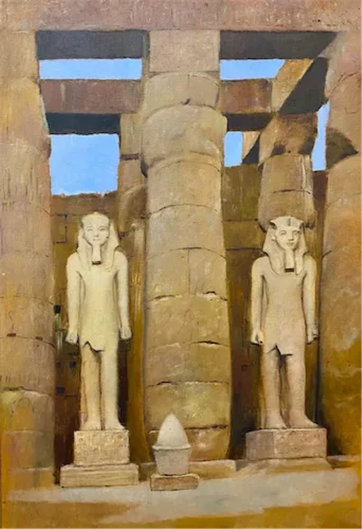 Ramses Statues at Luxor Temple, Karnak, c.1920 - Image 2 of 4