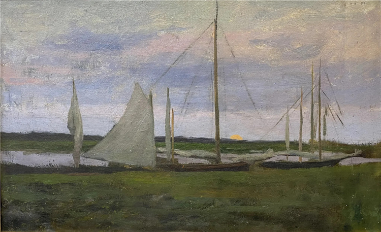 Oyster Boats at Sunrise - Image 2 of 4