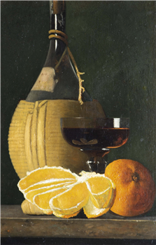 Still Life with Wine and Orange