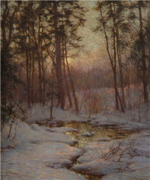 Winter Stream at Sunset - Image 1 of 4