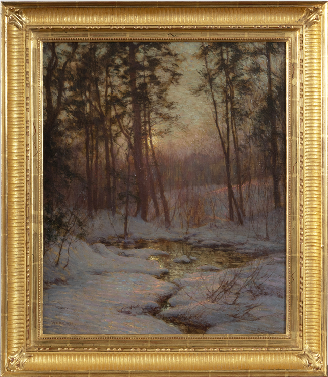 Winter Stream at Sunset - Image 2 of 4