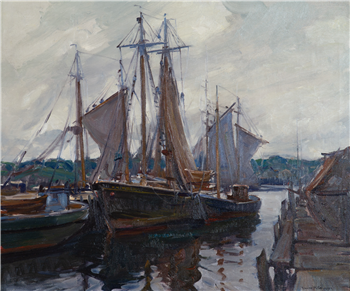 Schooners at Dock - Image 1 of 4