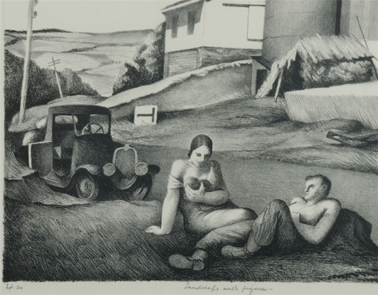 Landscape with Figures - Image 2 of 4