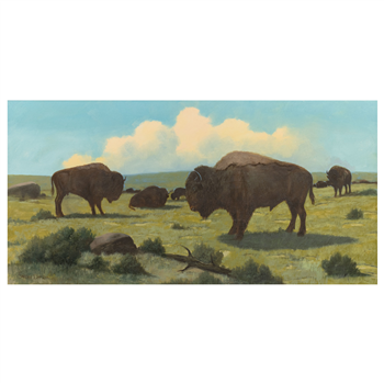"A Great Herd Graze" by Charles Damrow - Image 1 of 4