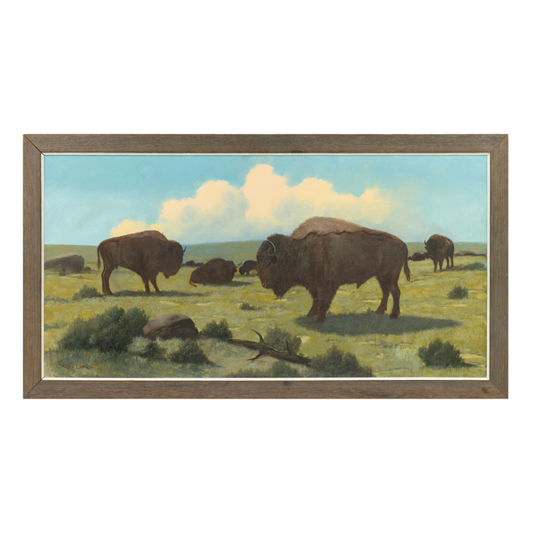 "A Great Herd Graze" by Charles Damrow - Image 2 of 4