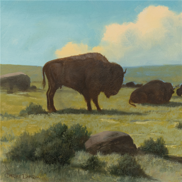 "A Great Herd Graze" by Charles Damrow - Image 3 of 4