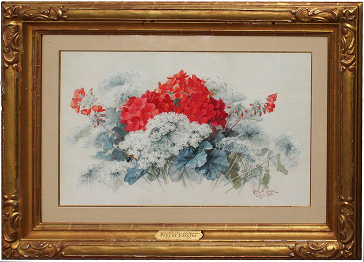 Queen Anne’s Lace and Geraniums - Image 2 of 2
