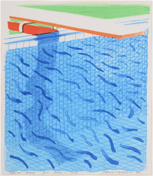 Pool Made with Paper and Blue Ink for Book - Image 1 of 4