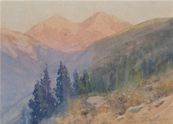 Gray's Peak at Sunset from Montezuma - West Side