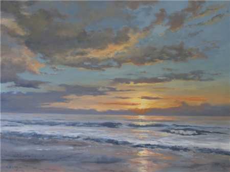"Reflecting Sun" 30 x 40 by Paula Hotlzclaw