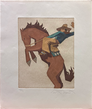 Rearing Back, Hand Colored