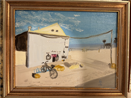 On View in Oil Painters of America Summer On-Line Showcase.
Coquina Cafe, painted on a trip to Florida to see and attend The 2025 National Oil Painters' of America Convestion in Bradenton, Florida.