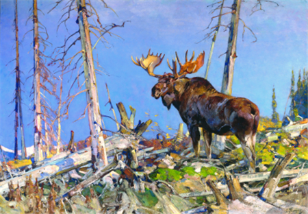 Carl Rungius, Northern King, 1926, Oil on Canvas, 42 x 60JKM Collection, National Museum of Wildlife Art.