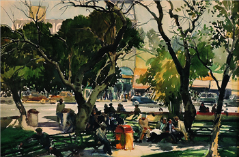 "Sunday Morning, Olvera Plaza"