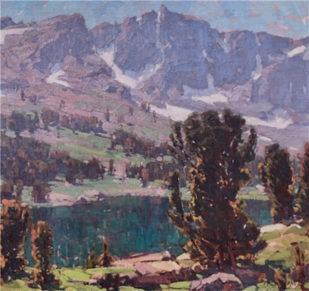 Edgar Payne
Lake in the High Sierra, c. 1925
Oil on canvas, 28 x 34 inches


William Wendt "Houses at Arch Beach", 1930