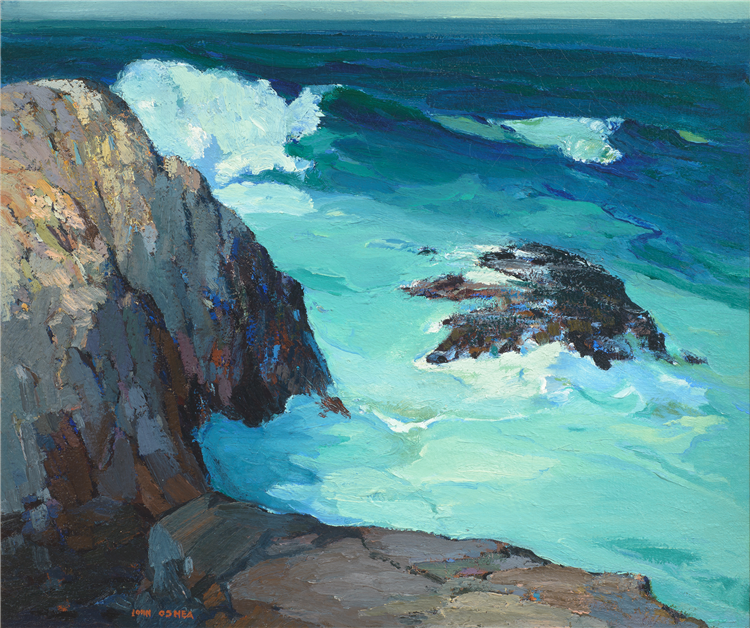 John O'Shea (1876-1956)
"Seascape and Rocks, Point Lobos"