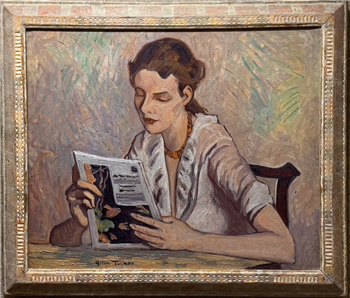 Woman with Magazine
