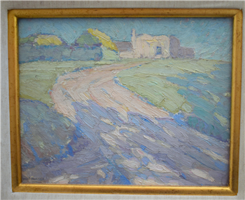 Early Modernist Taos Scene - Image 1 of 2