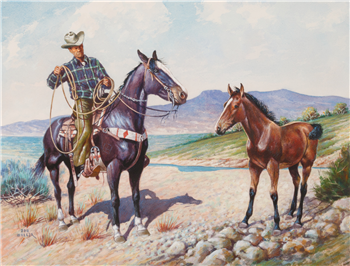 Cowboy and Colt by Daniel Cody Muller - Image 1 of 2