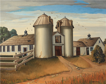 Lot 158. Florence McClung (Am. 1894-1992) 
"Old Dairy - Denison, Texas, Preston Rd. Dairy" 
oil on canvas 24 x 30
signed lower right: F. McClung
estimate: $15,000 - $25,000