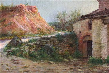 Landscape with Stone Building - Image 1 of 2
