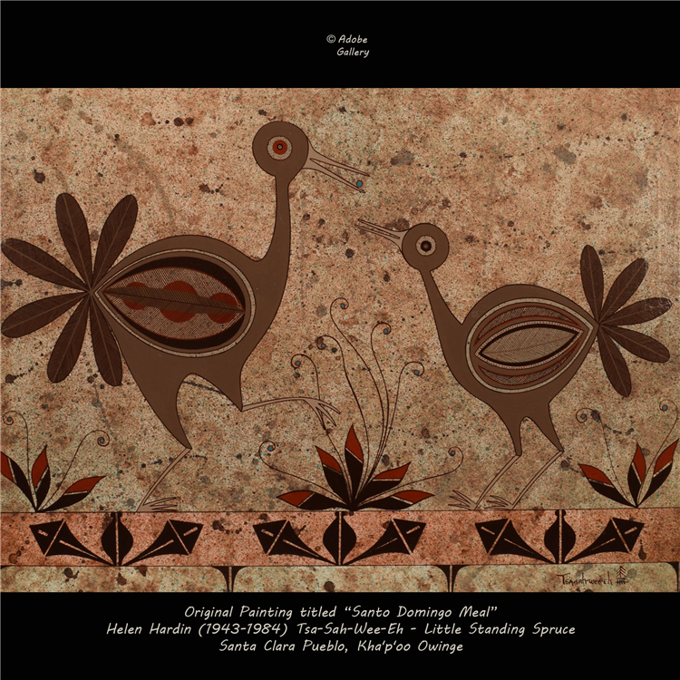 Helen Hardin Original Painting titled “Santo Domingo Meal” - Image 2 of 4