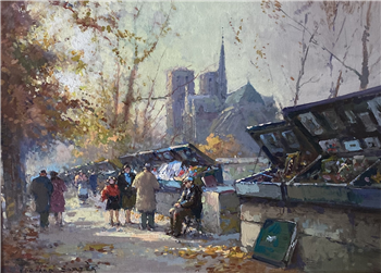 Flâner chez les bouquinistes le long de la Seine (Stroll through the second-hand booksellers along t - Image 1 of 2