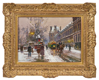 Quai de la Seine sous la neige - Image 1 of 2