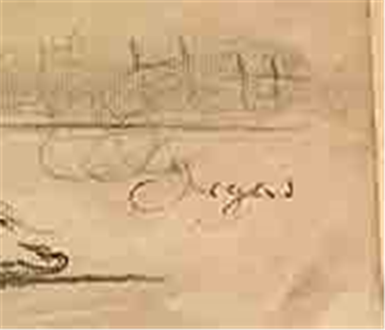 Edgar Degas, Dancer, Original Charcoal on Paper, - Image 2 of 4