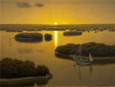EVENINGS CALM by Frank Corso Oil 24 x 36!