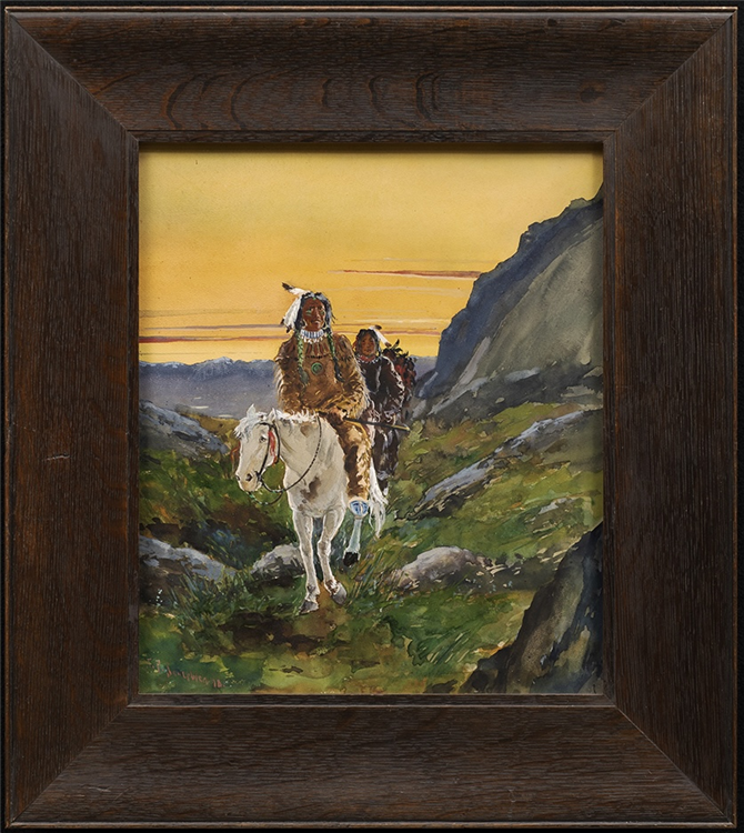 Indian Riders at Sunset - Image 2 of 2