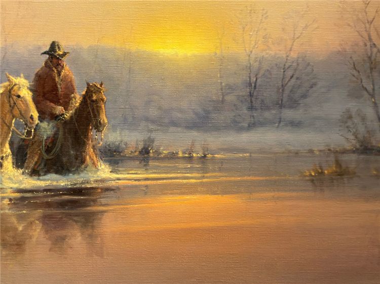 "Fording At Dusk" - Image 4 of 4