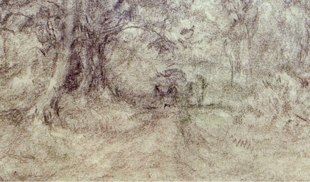 Landscape with figure and oxen cart on a country road - Image 2 of 2