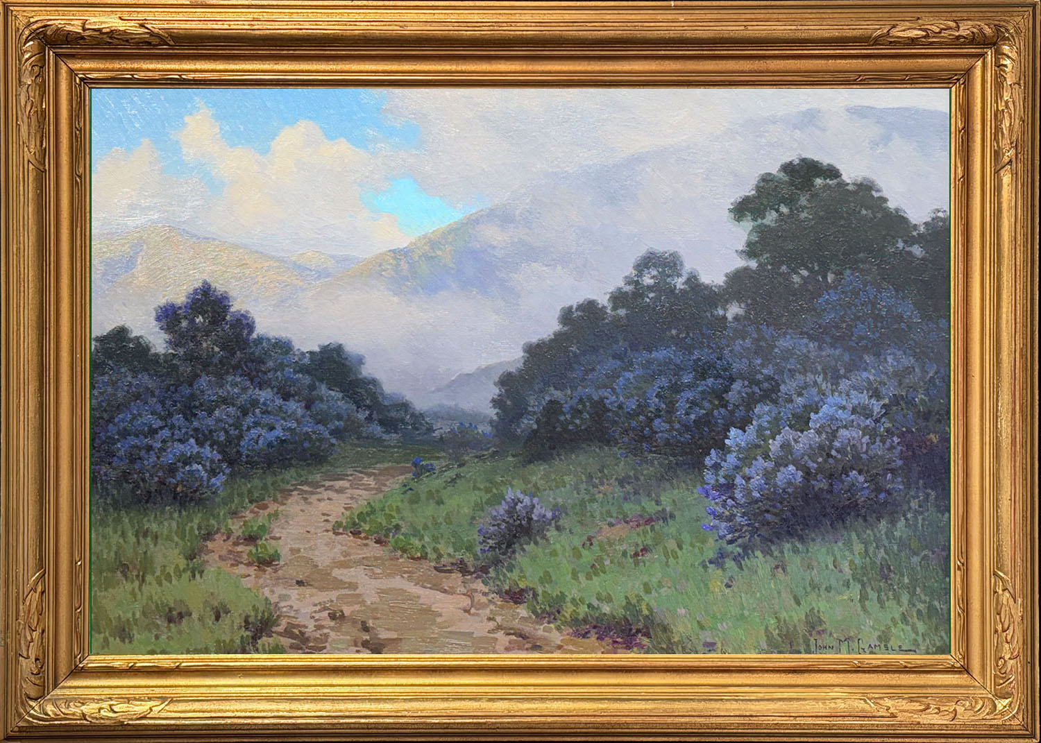 Santa Barbara Landscape with California Lilacs - Image 1 of 2