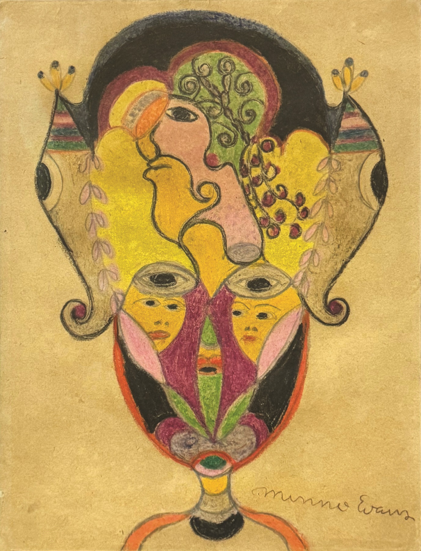 Untitled (Two Faces in Parfait Glass)