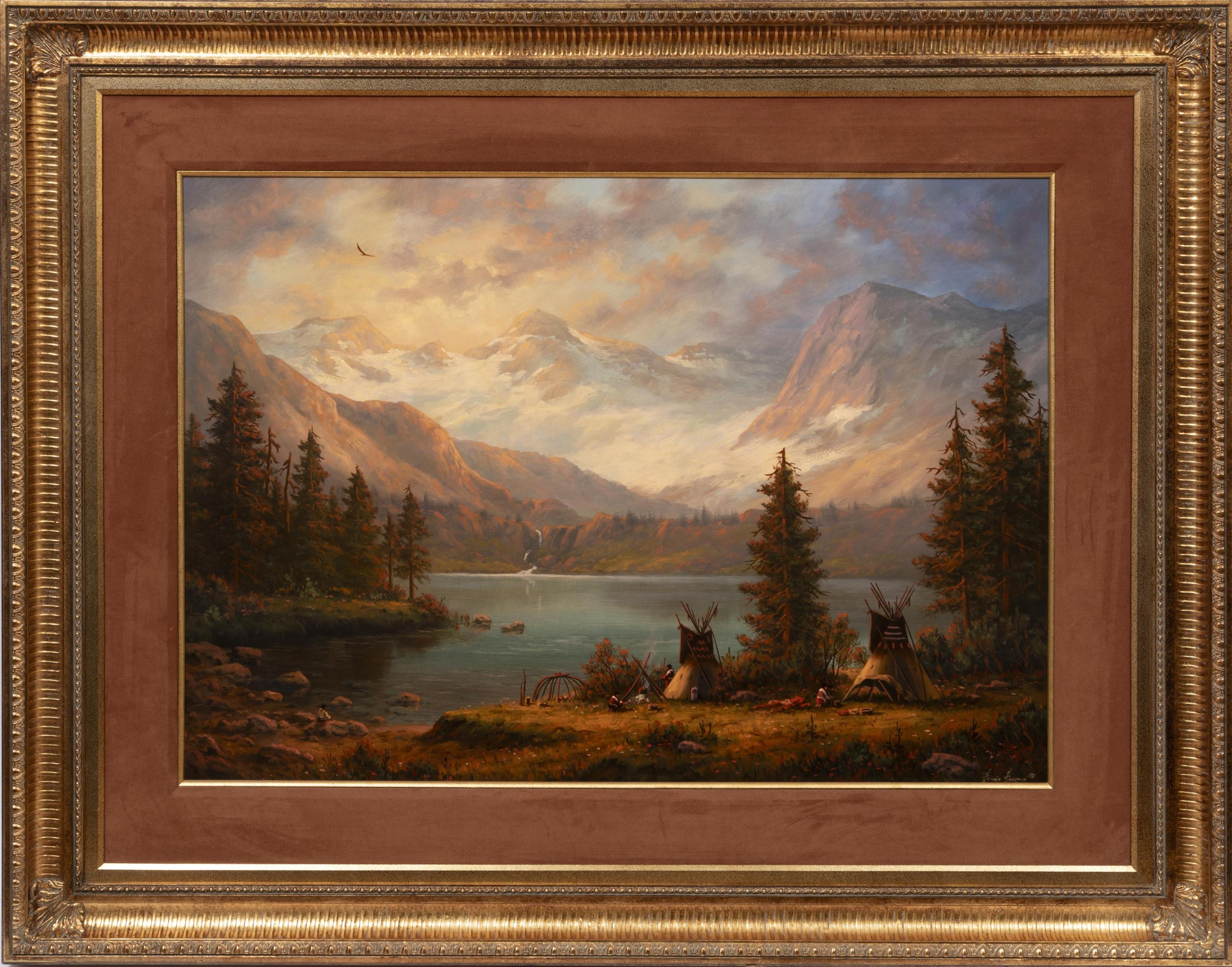 "Montana Mountain Lake Encampment"