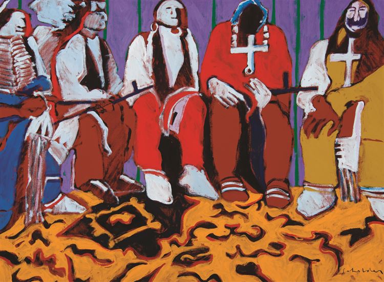 Indians and Persian Rug
