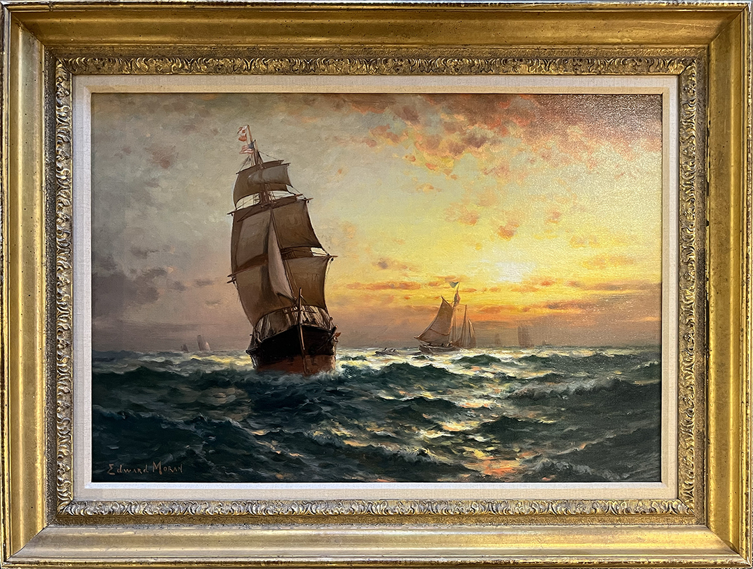 Fishing Boats at Sunset
