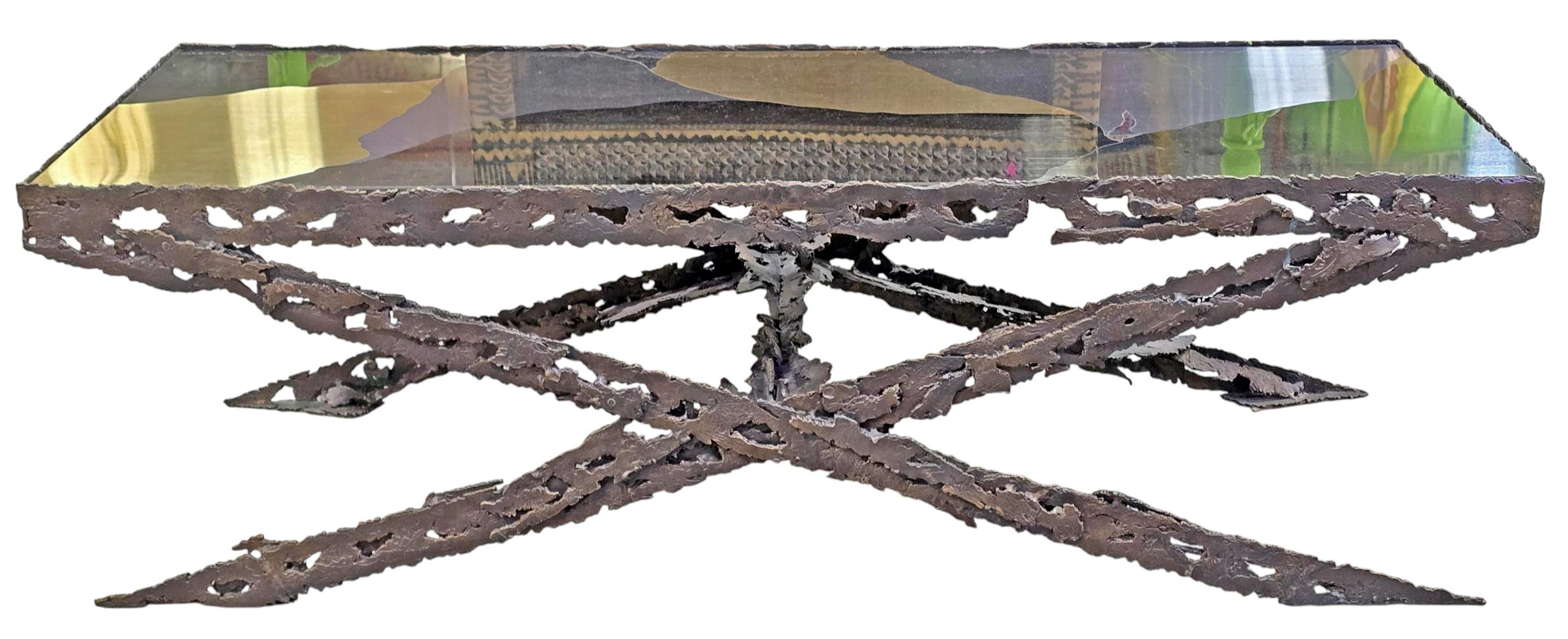 Maria Pergay Bronze X Coffee Table - Image 1 of 4