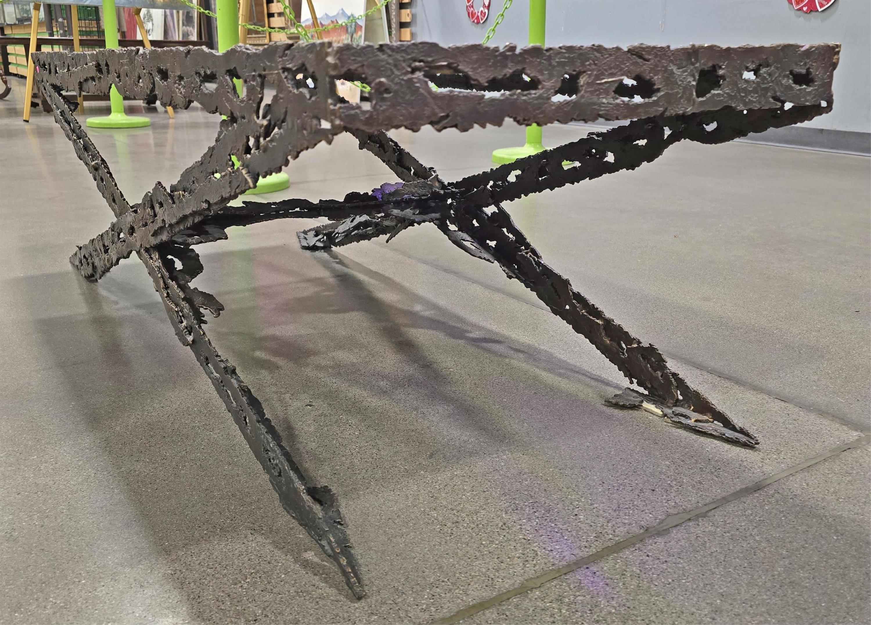 Maria Pergay Bronze X Coffee Table - Image 3 of 4